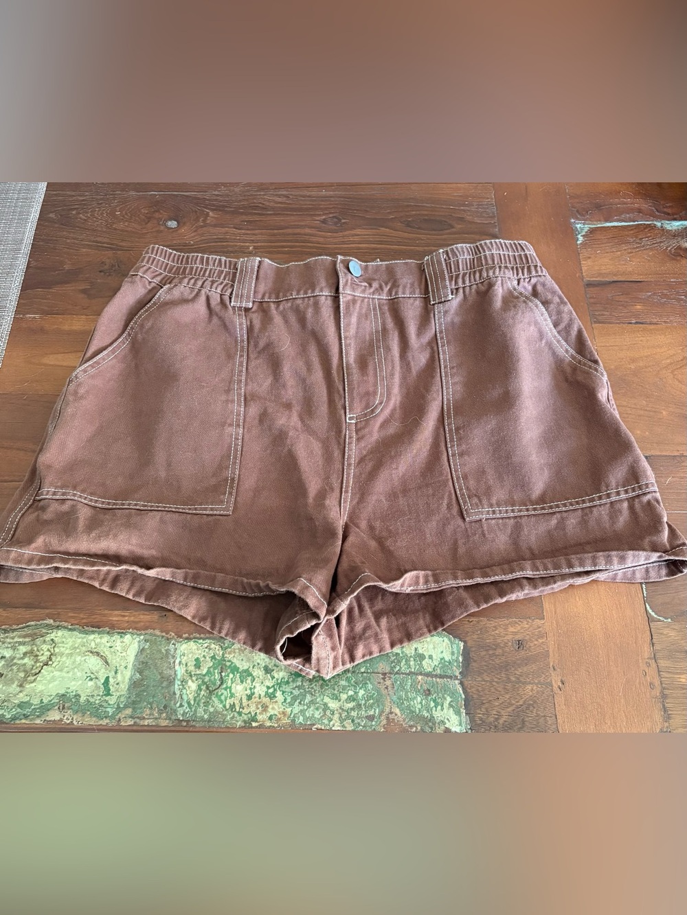 Full Tilt Brown High-Waist Casual Shorts
